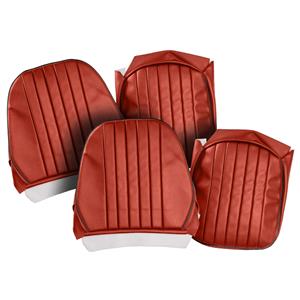 Buy Seat Covers - Red/Black - Pair - Leather Online